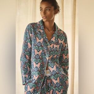 Printfresh x Anthropologie Butterfly Organic Cotton Pajama Top Shirt M